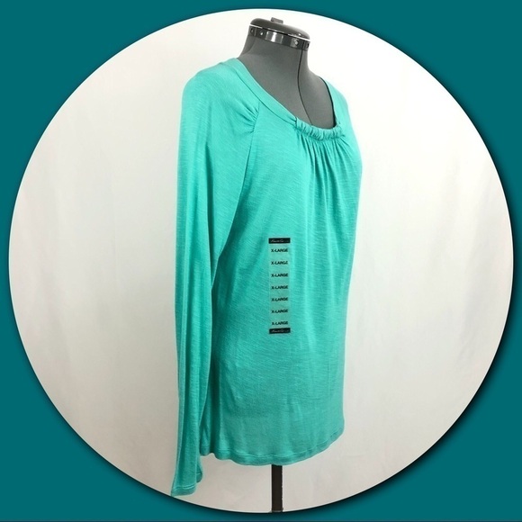 KENNETH Cole Teal Long Sleeve T-Shirt - Picture 2 of 8